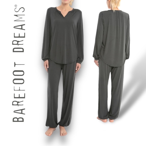 Barefoot Dreams Other - Barefoot Dreams Luxe Milk Jersey Namaste Lounge Set MEDIUM BDWLM1016